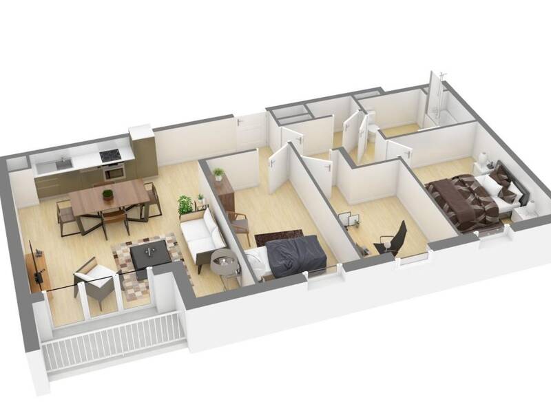 79 sqm apartment for rent in Melun