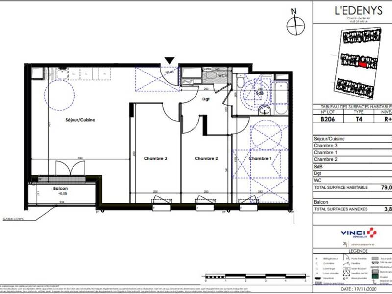 79 sqm apartment for rent in Melun