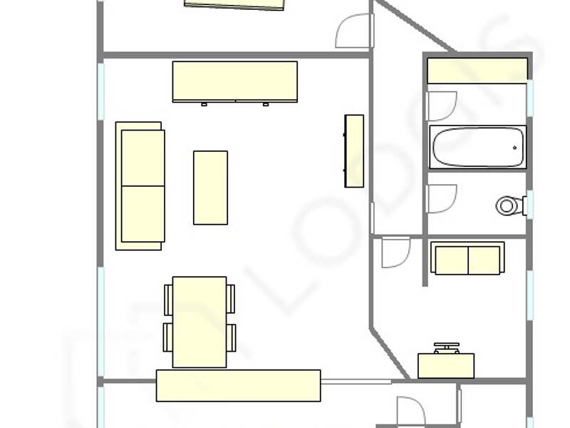 Location appartement de 63m2 à PARIS 13