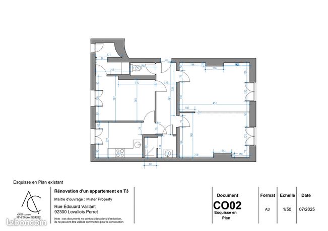 3-room apartment 59 sqm