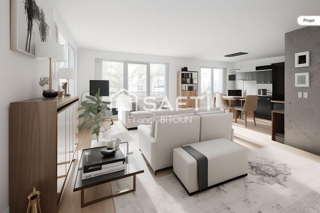 بيكون - جسر ليفالوا. شقة تتكون من 4 غرف مشرقة مع شرفات. تحتاج إلى تجديد.