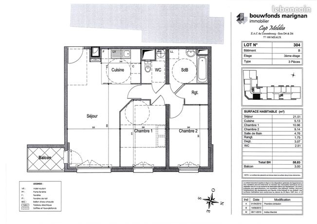 3-room apartment 59 sqm
