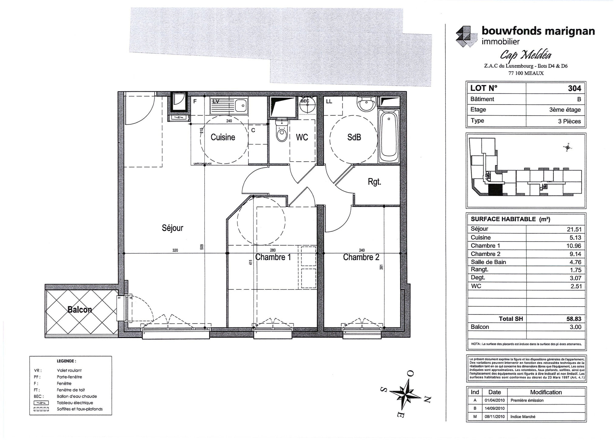 3-room apartment 59 sqm