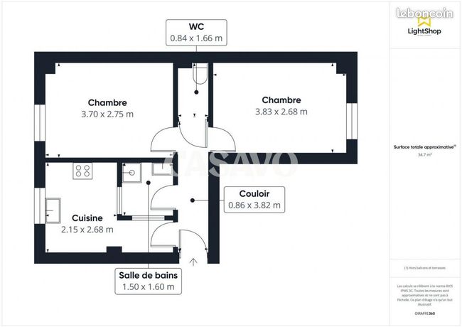 Appartamento 2 locali 34 mq