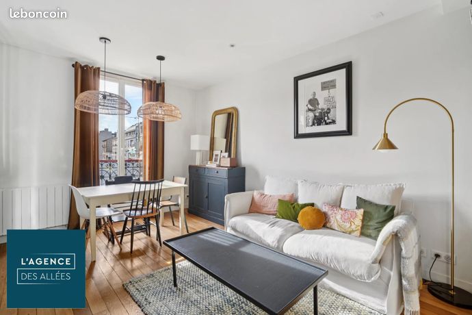 Bright 3-room apartment 52 sqm 4th floor Clichy 92110