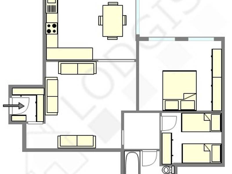 Appartamento in affitto a breve termine di 71 mq a PARIGI 8