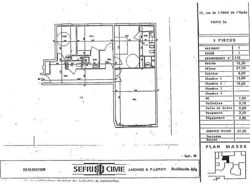 Affitto appartamento di 87 mq a PARIGI 5