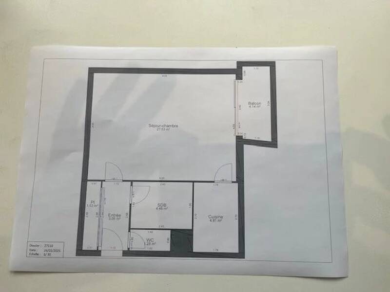 Affitto appartamento di 43 mq a PARIGI 17