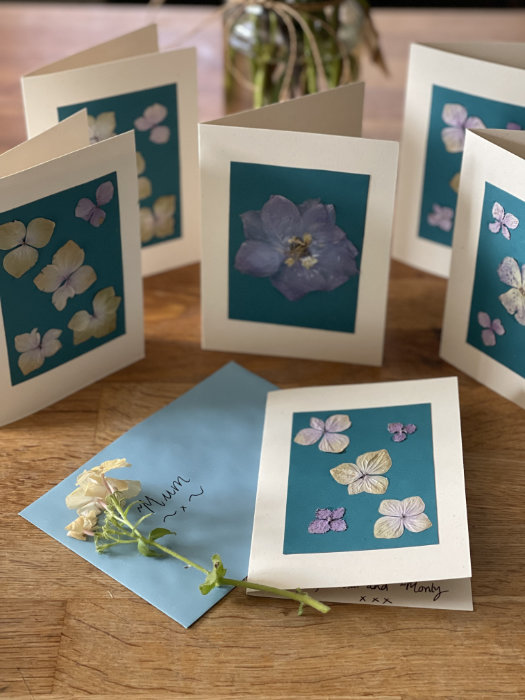 Hand Pressed Floral Card