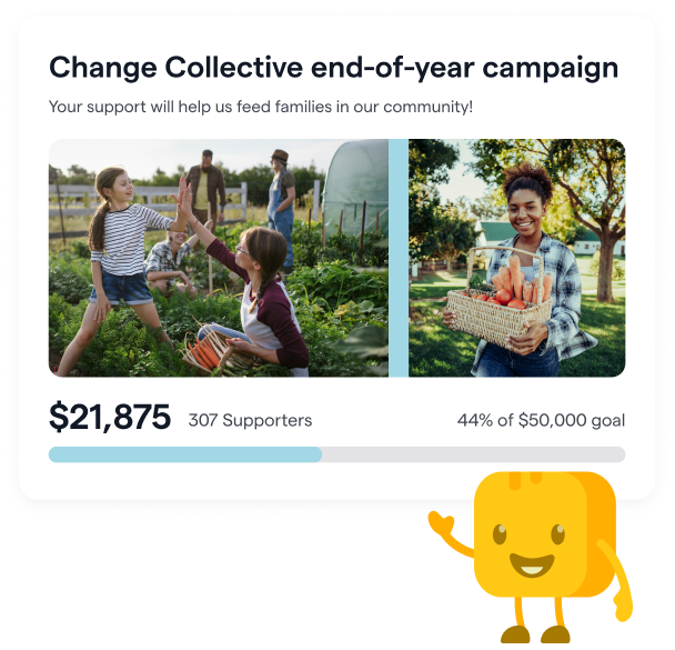 Easily collect donations for your end-of-year campaign.