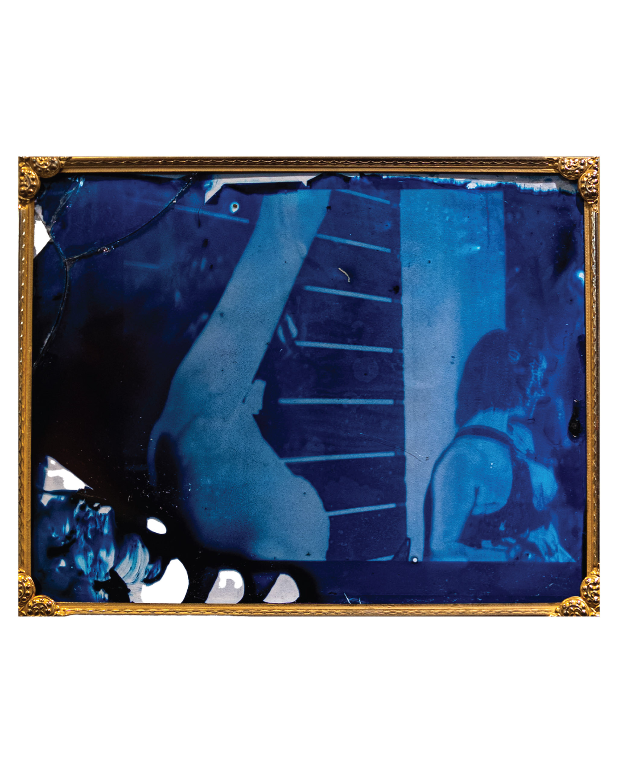 Latent silver: cyanotype on glass