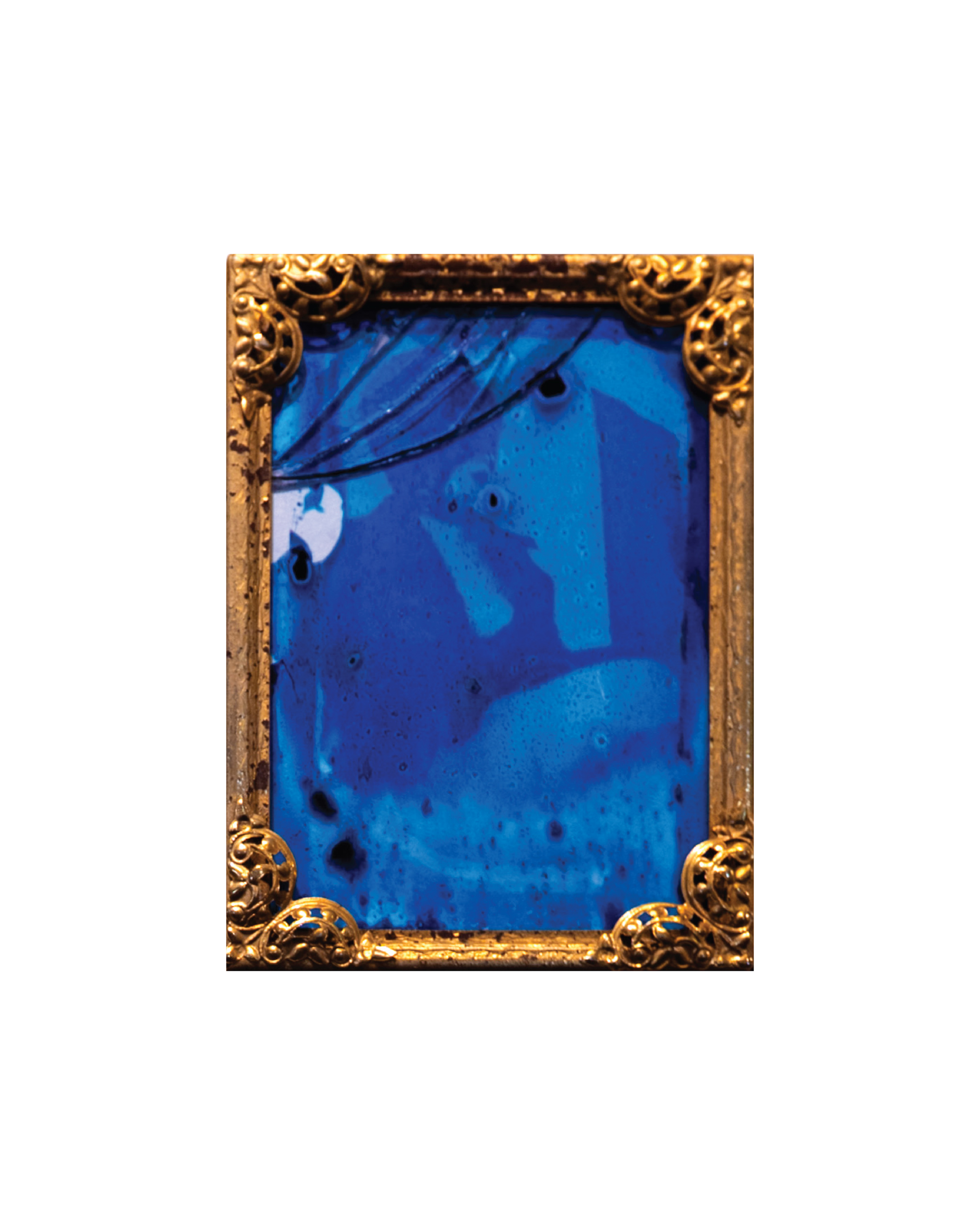 Latent silver: cyanotype on glass 