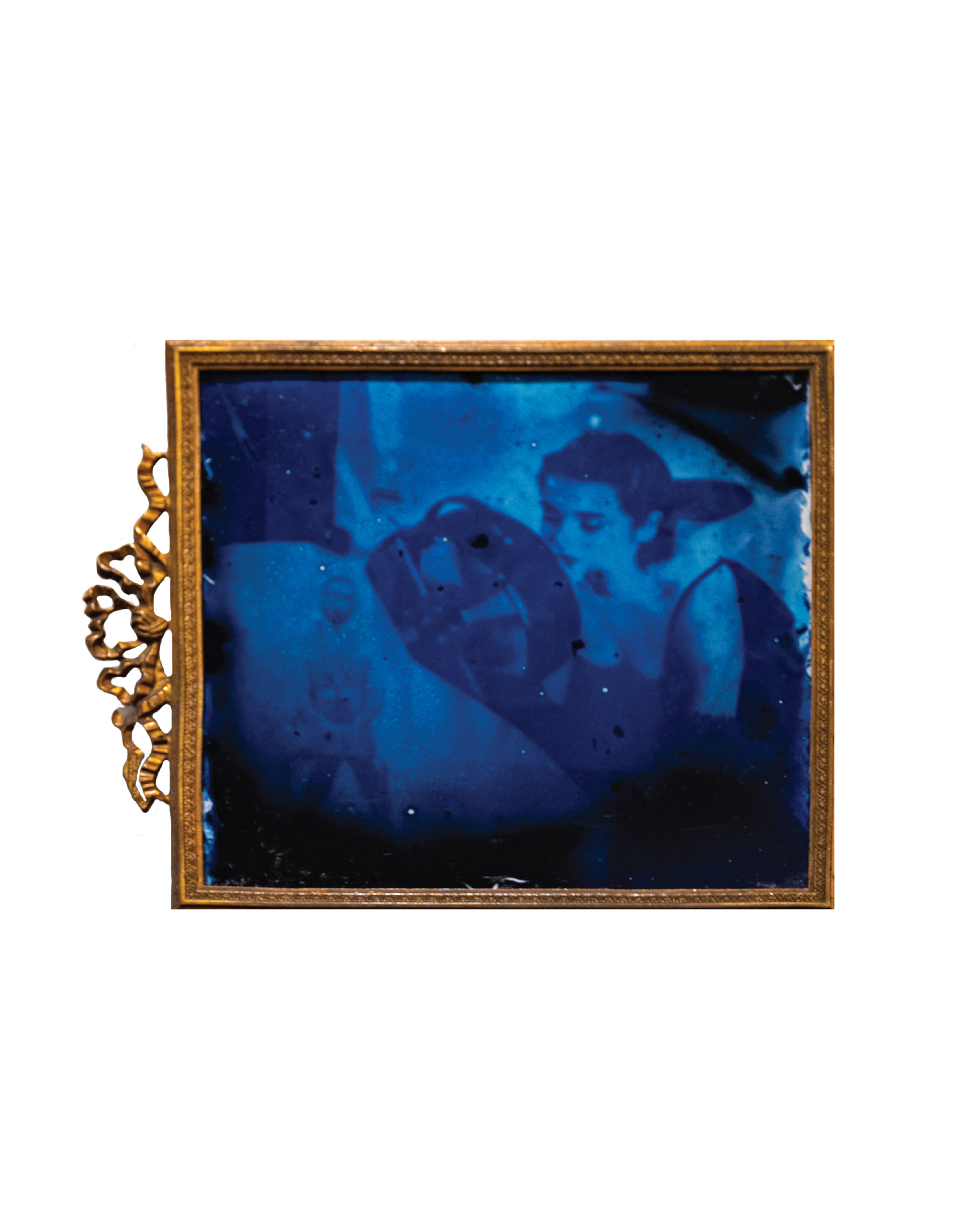 Latent silver: cyanotype on glass 