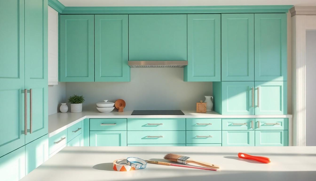 Painted Kitchen Cabinet