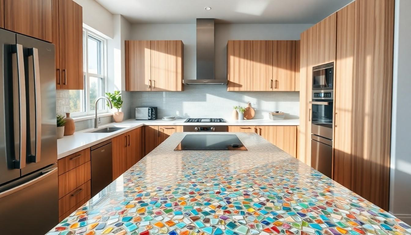 Recycled Glass Countertop