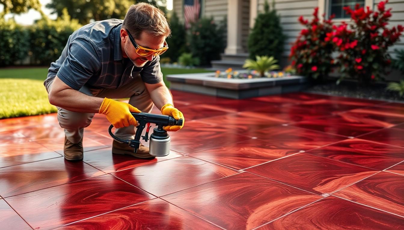 Apply Decorative Concrete Stain