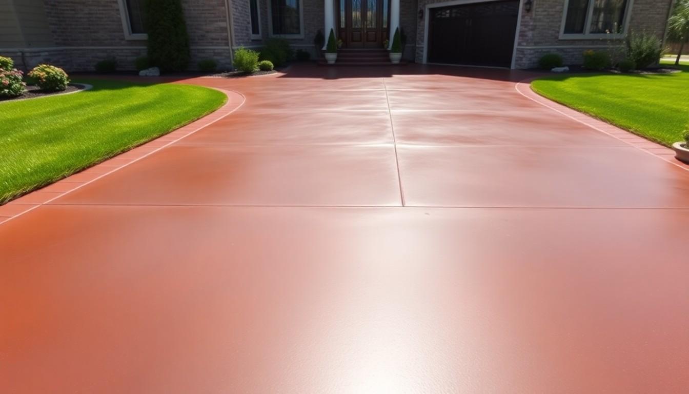 Stained Concrete Driveway