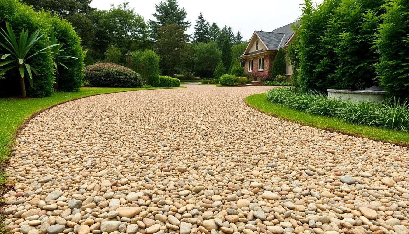Pea Gravel Driveway