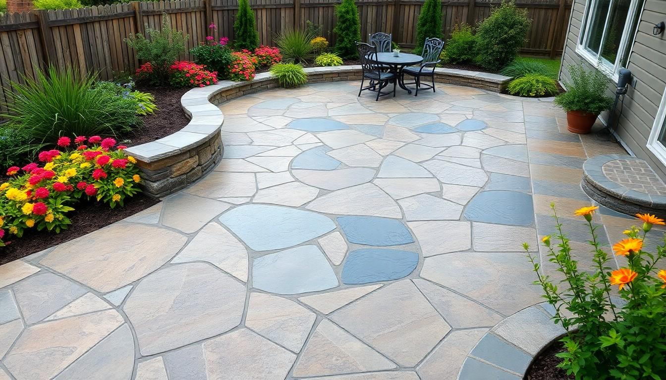Patterned Concrete Patio