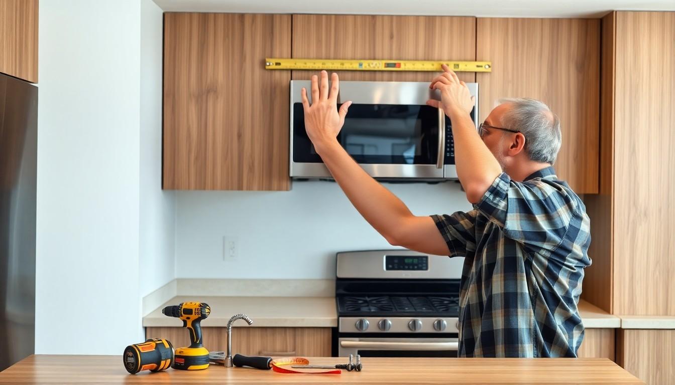 Install Microwave Oven