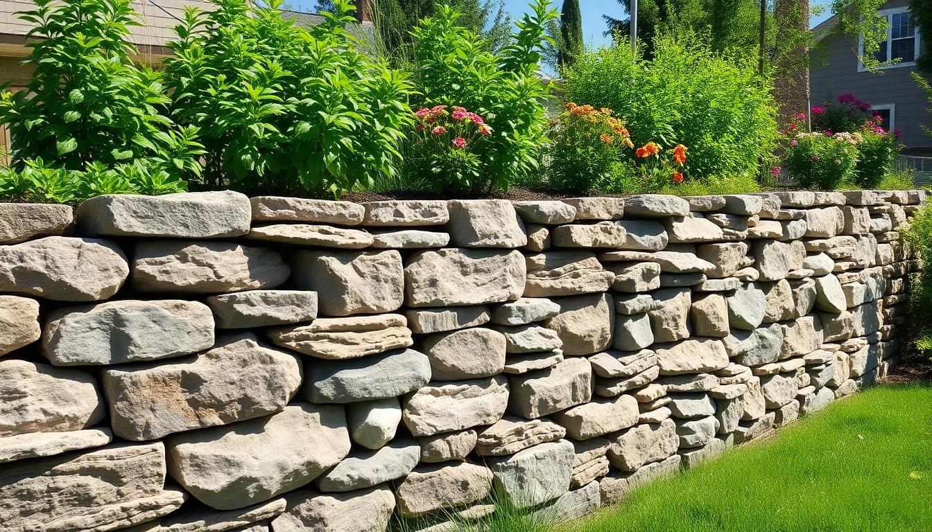 Stone Retaining Wall