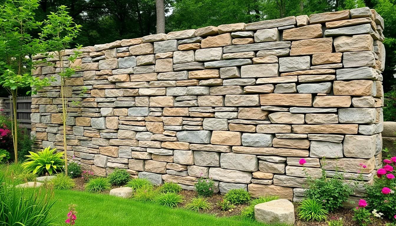 Stacked Stone Wall