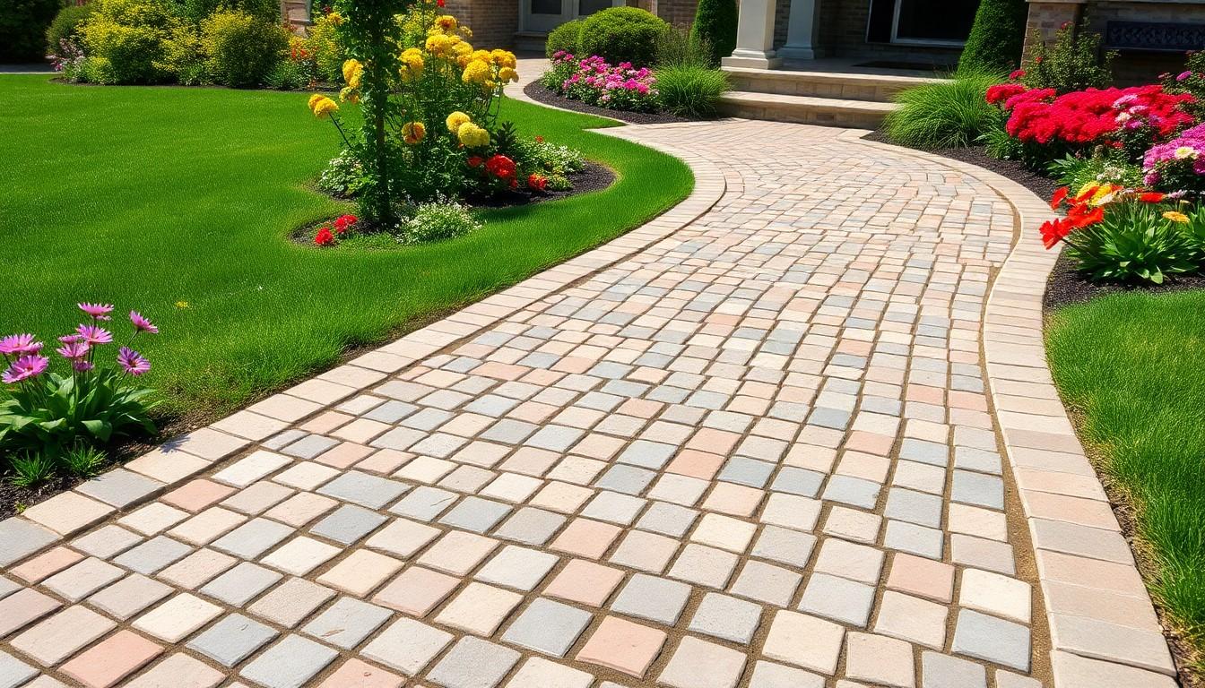 Stamped Concrete Walkway