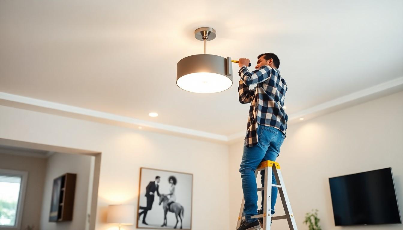 Install Ceiling Light Fixture