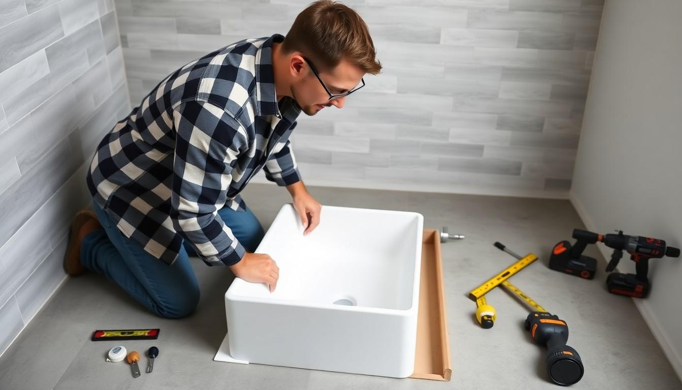 Install Shower Basin