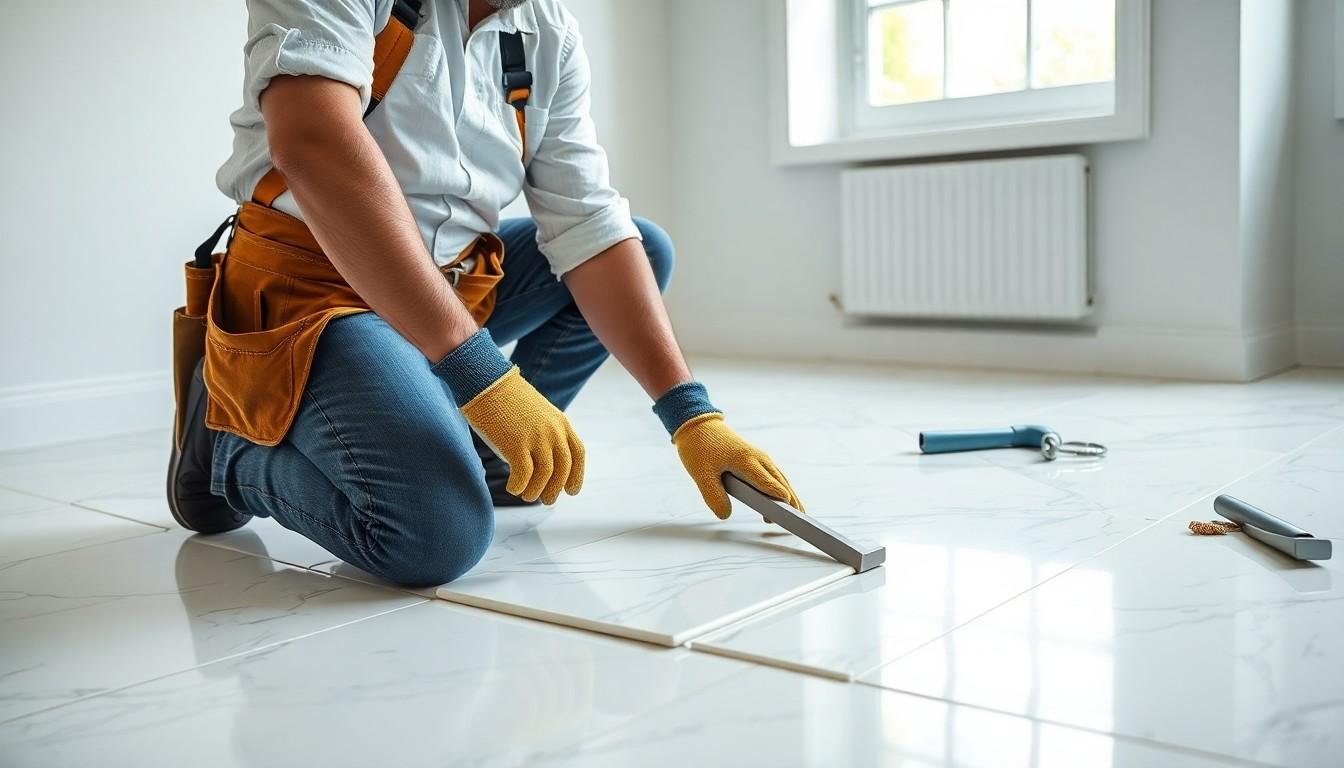 Install Marble Tile Floor