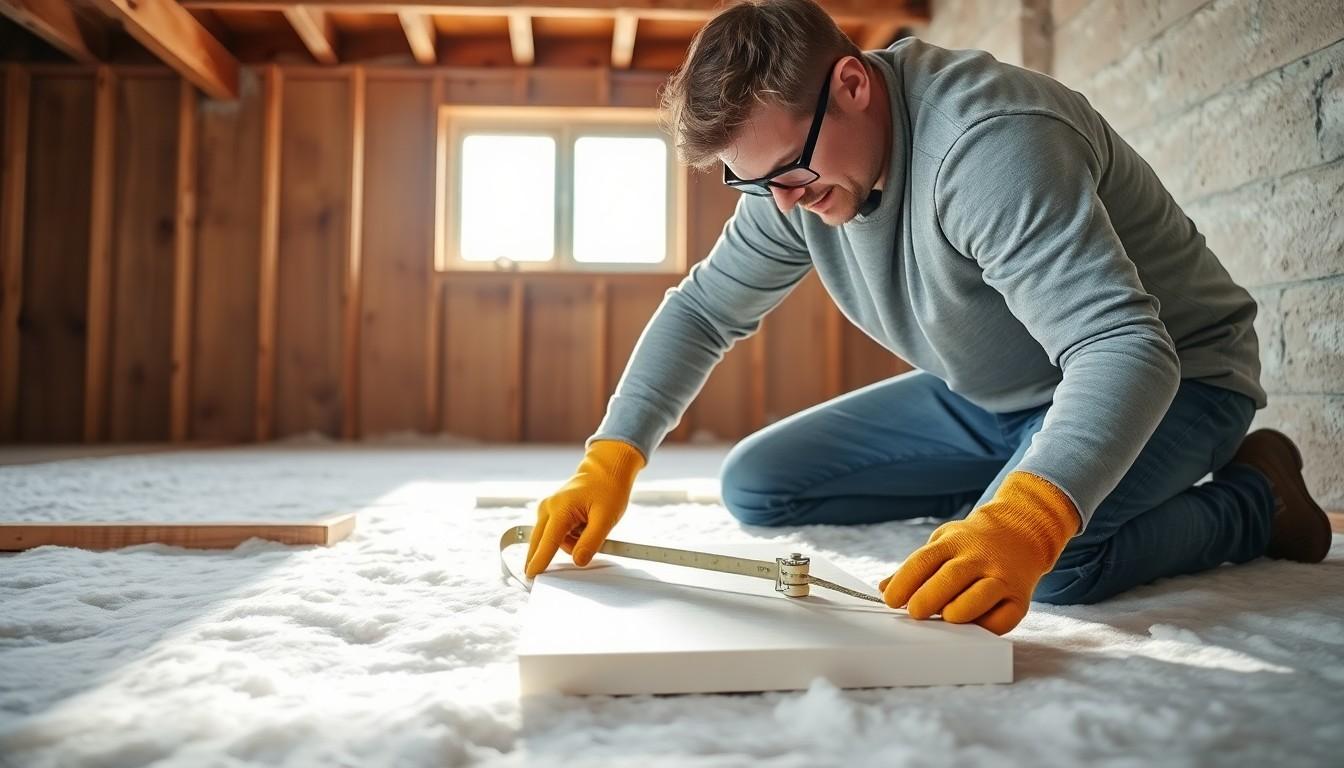 Install Batt Floor Insulation