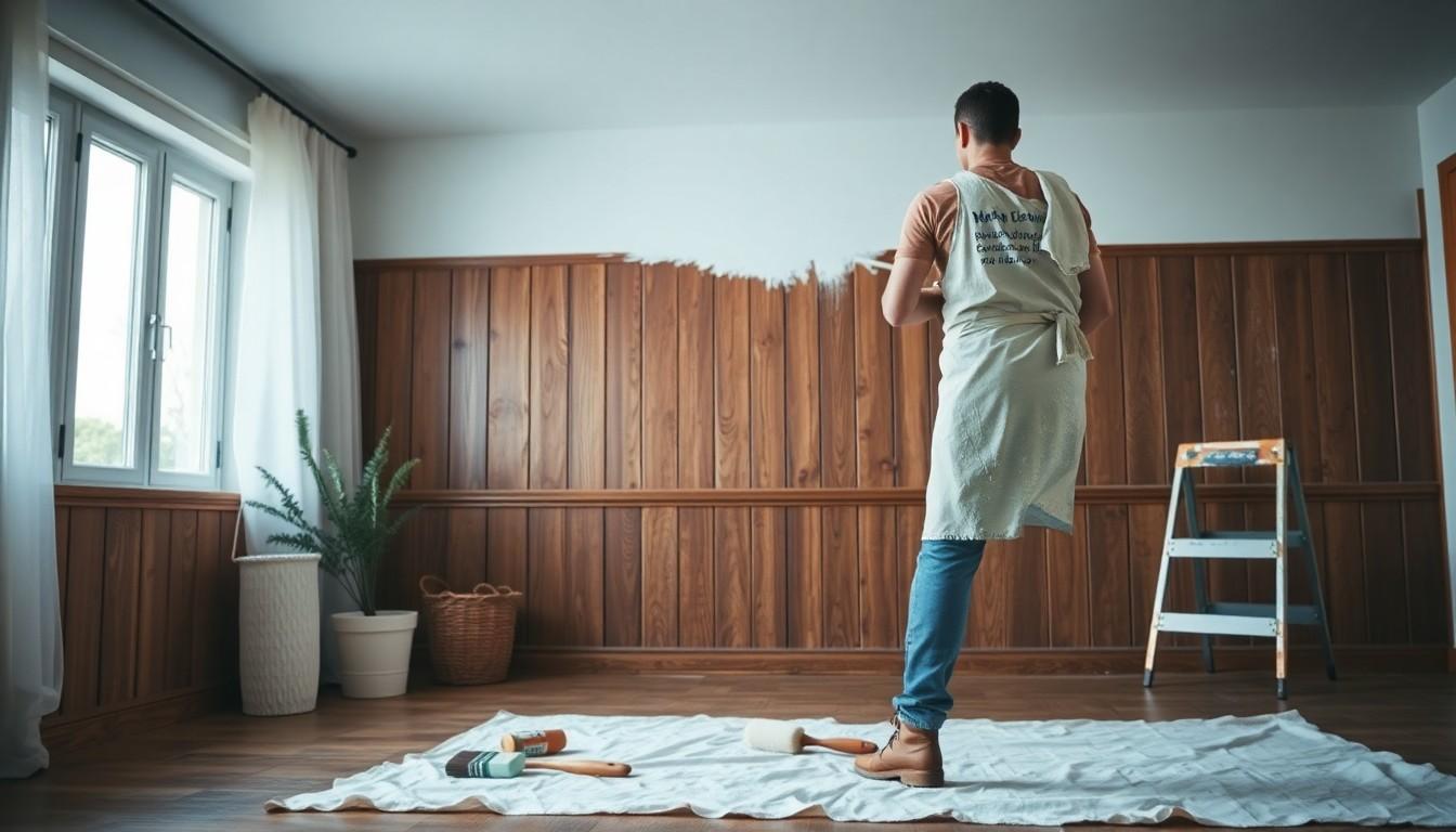 Paint Wood Paneling