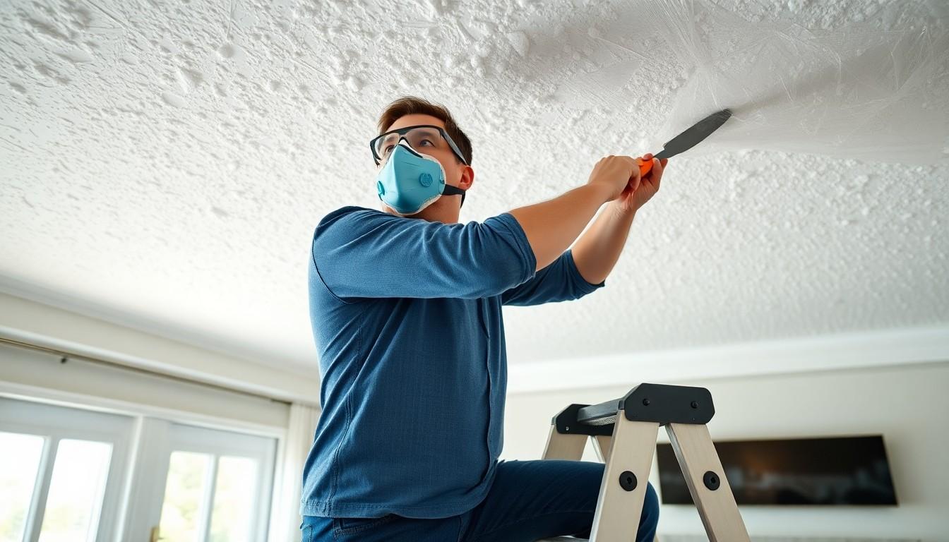 Remove Popcorn Ceiling Texture