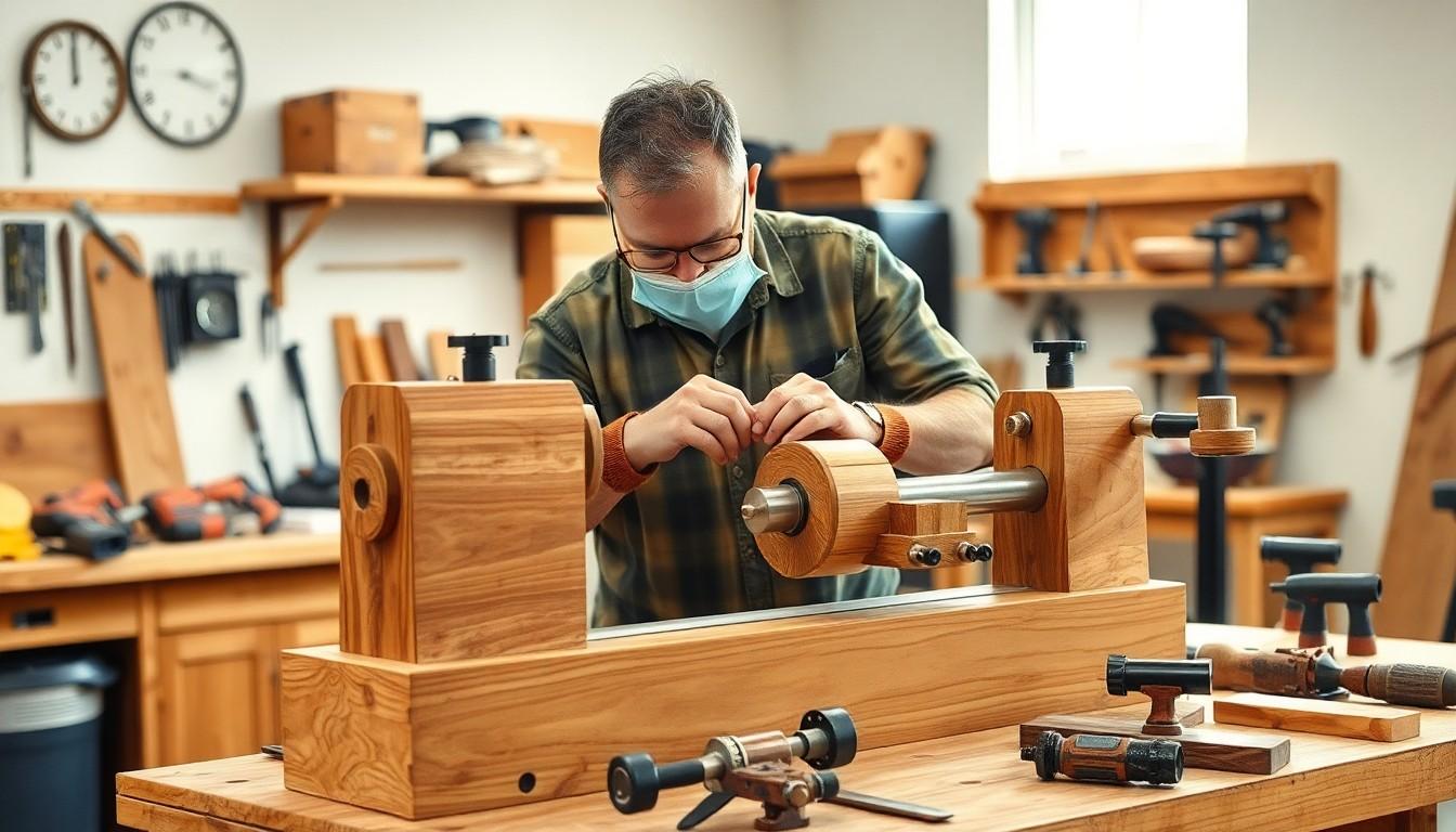 Install Wooden Lathe