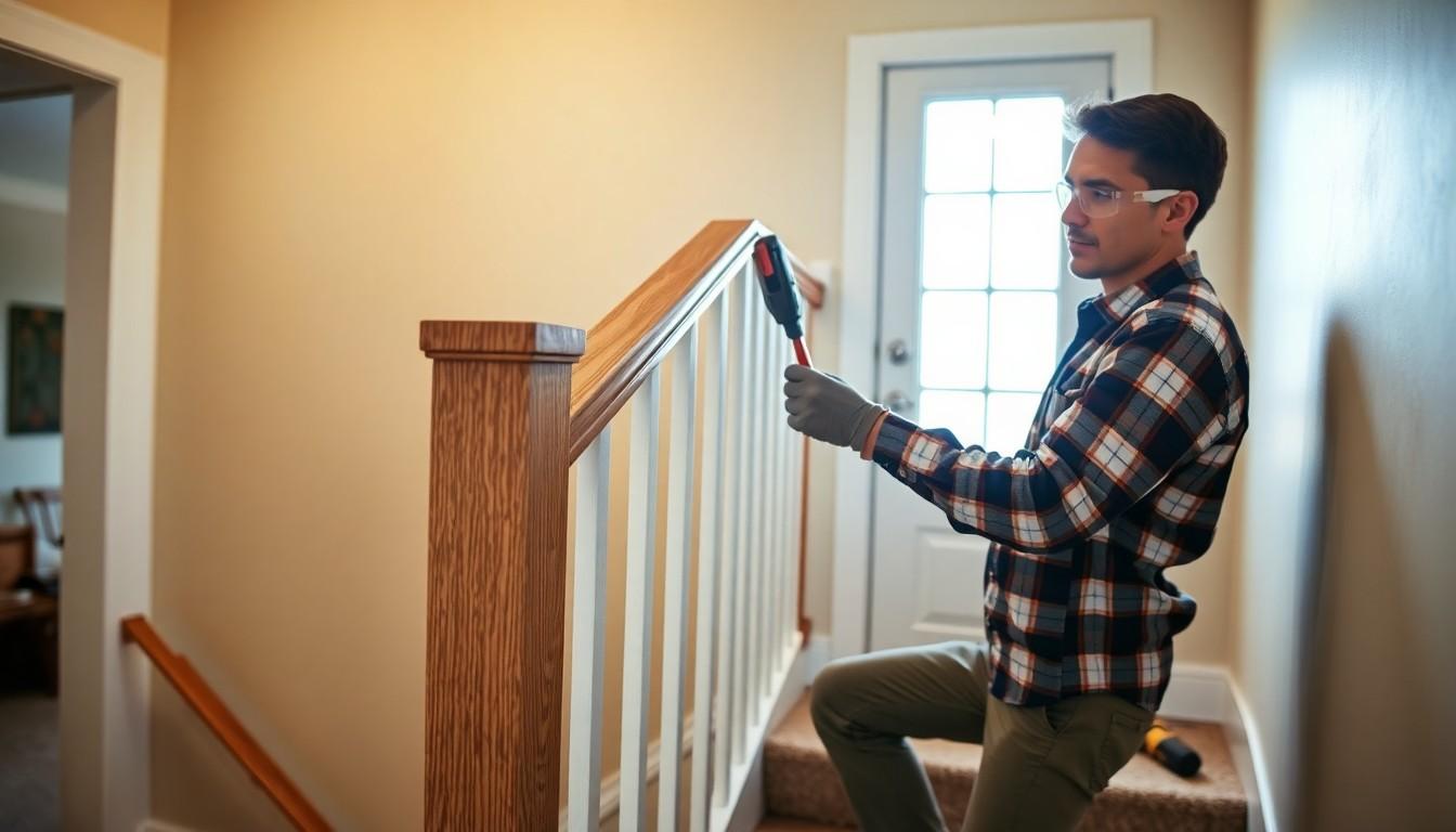 Install Stairway Handrail
