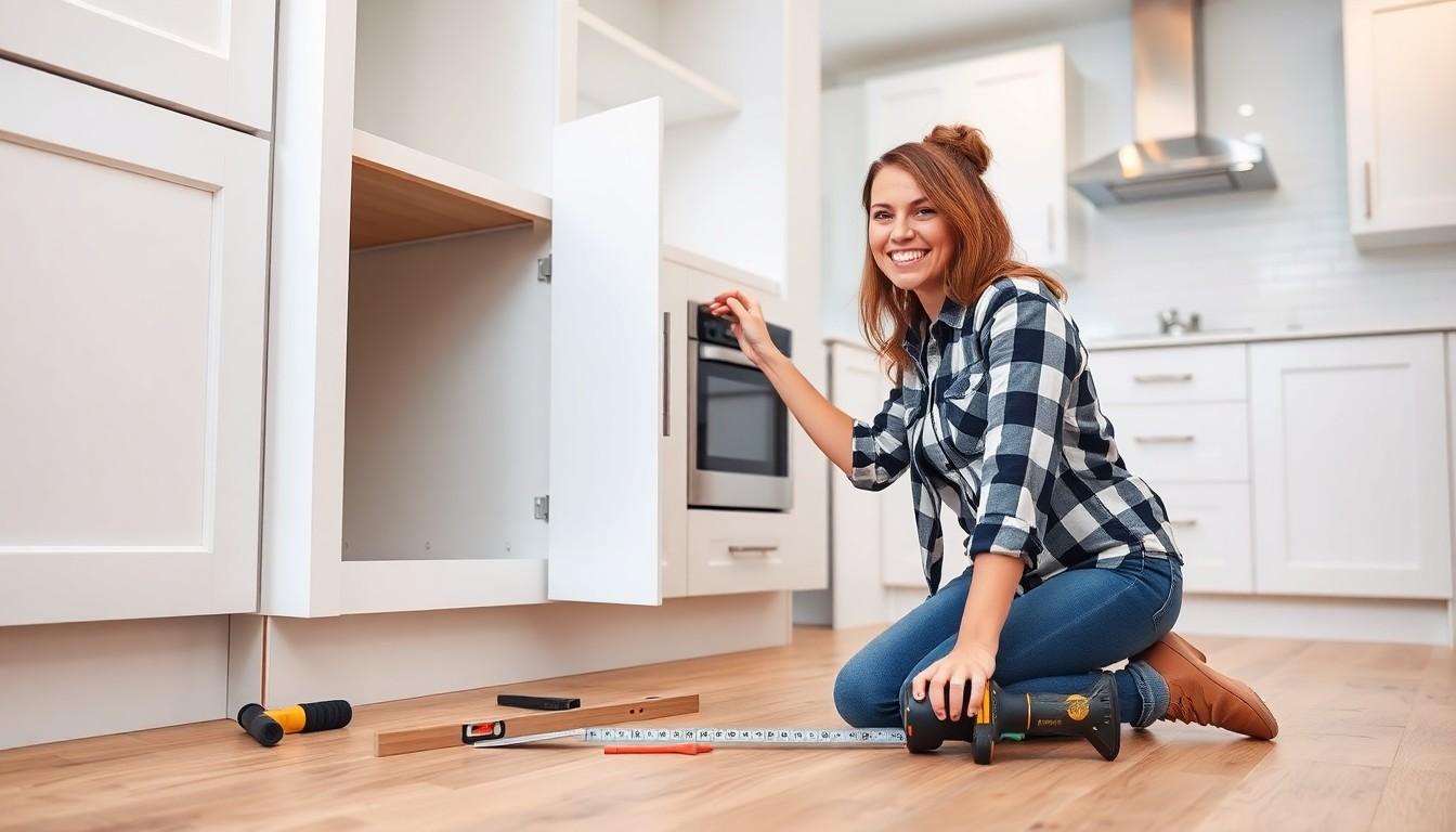 Install Kitchen Base Cabinets