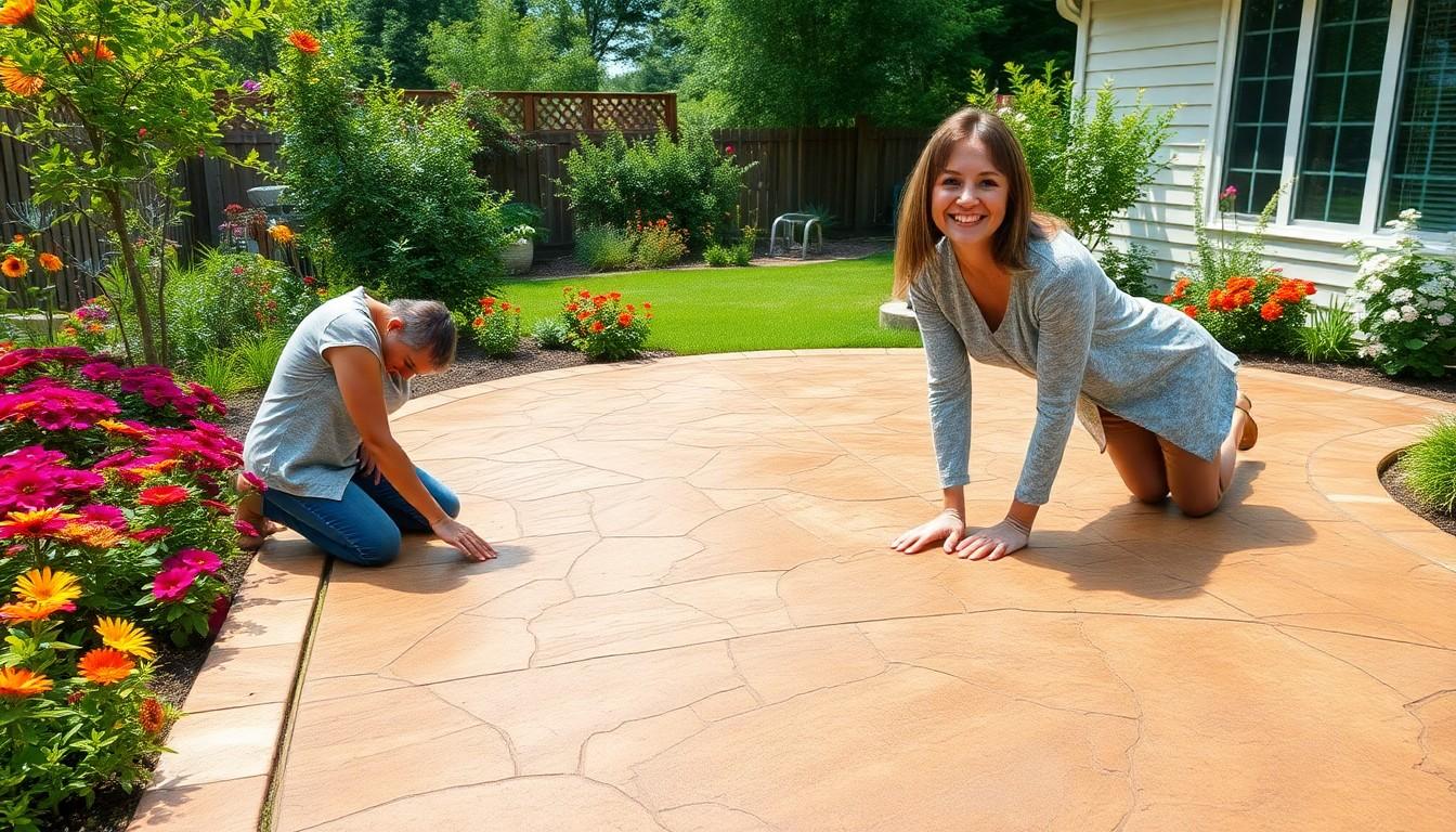 Install Stamped Concrete Patio