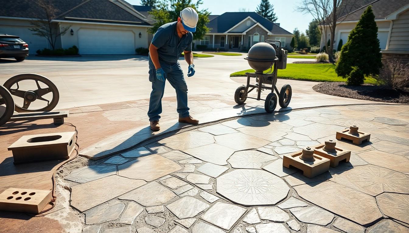 Install Stamped Concrete Driveways