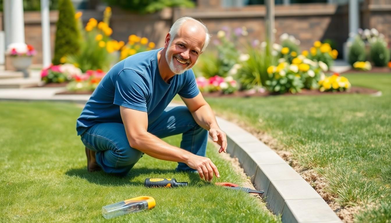 Install Concrete Landscape Curbing