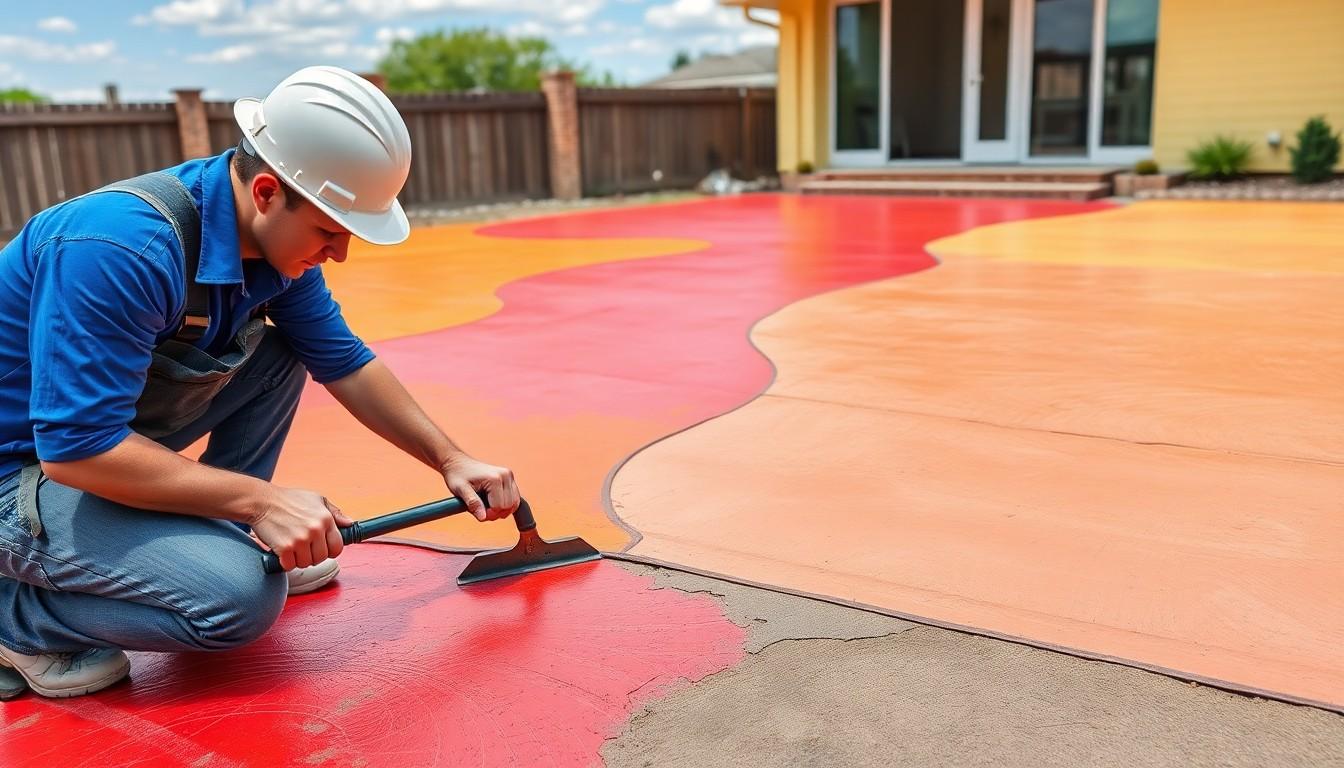 Install Colored Concrete