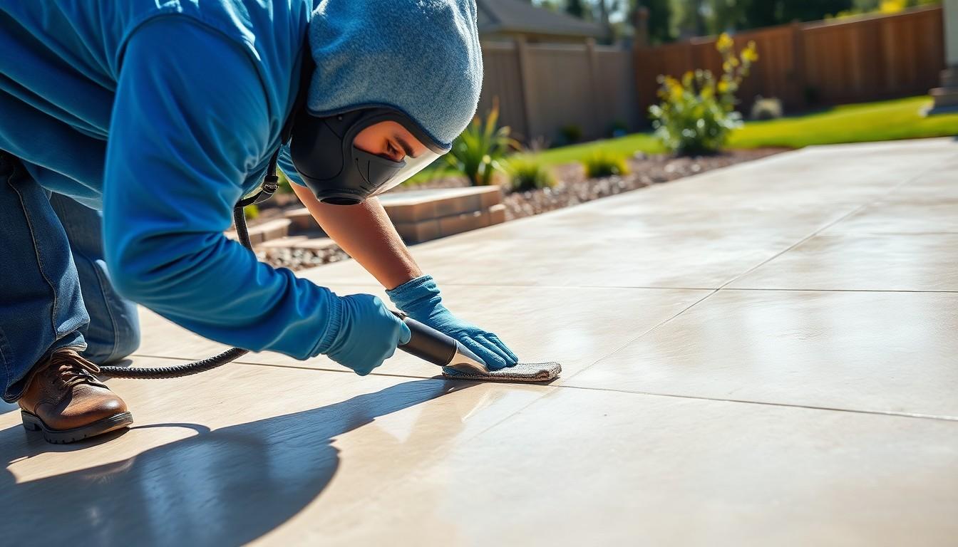 Apply Acrylic Concrete Sealer