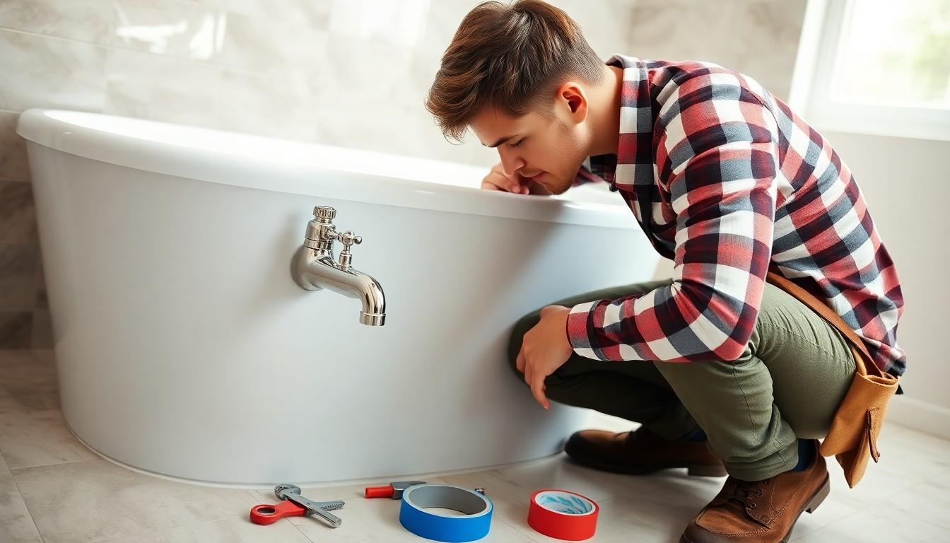 Install Bathtub Faucet