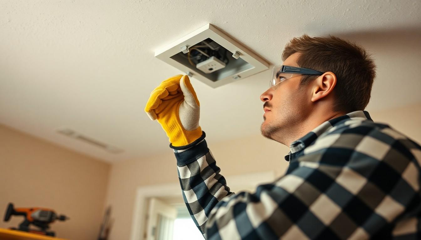 Install Ceiling Outlet Box
