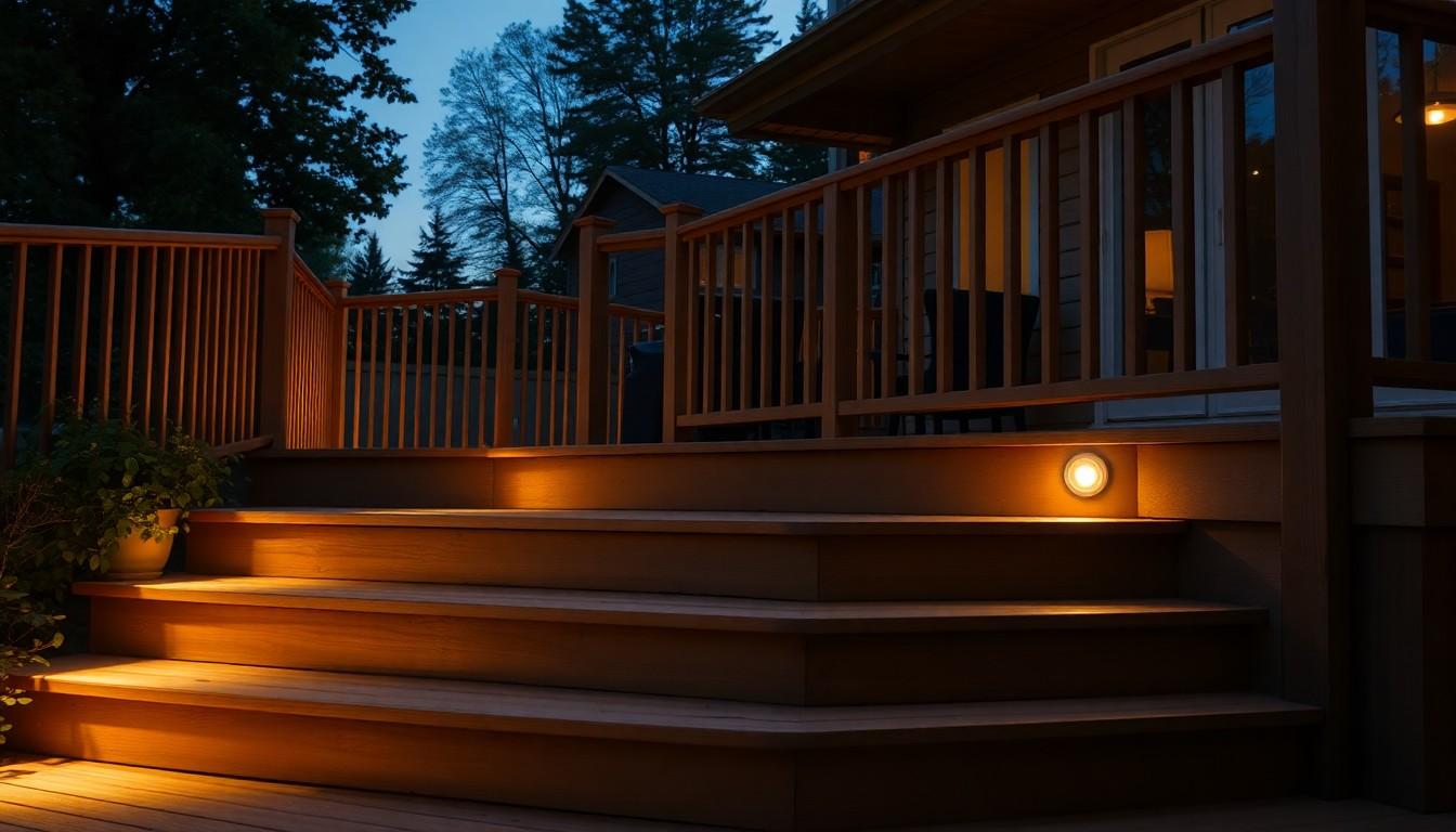 Install Low Voltage Deck Stair Lighting