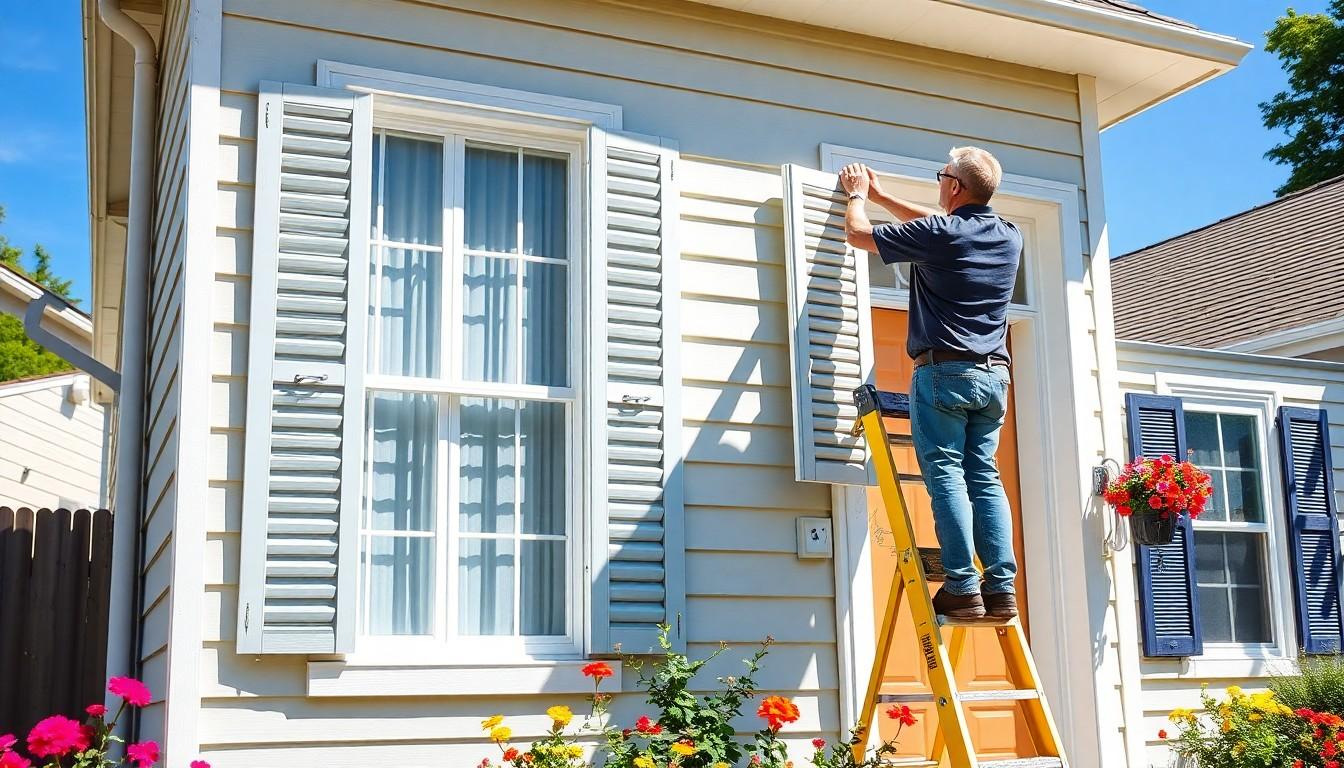 Install Exterior Wood Shutters