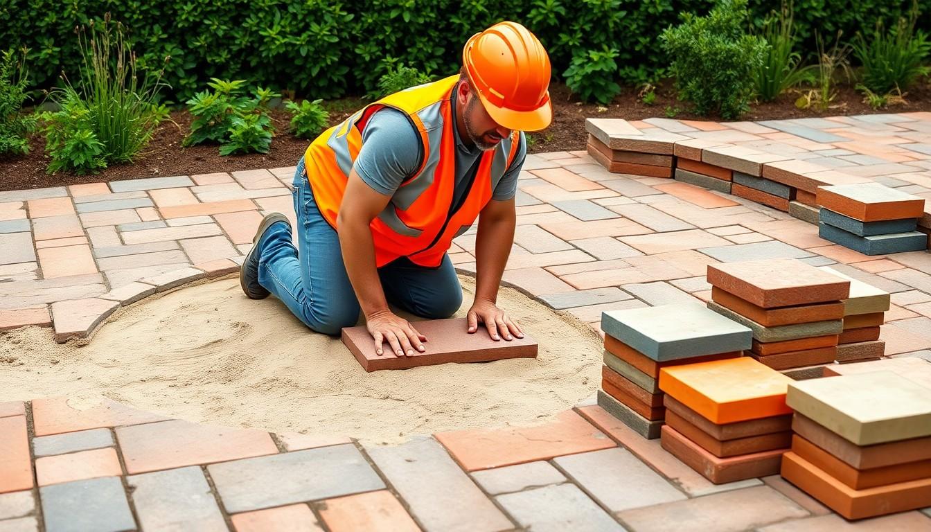 Install Interlocking Pavers