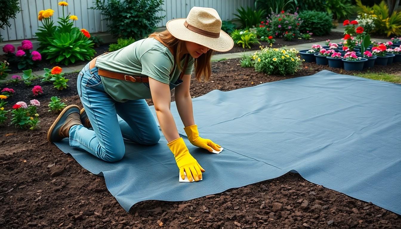 Install Landscape Fabric