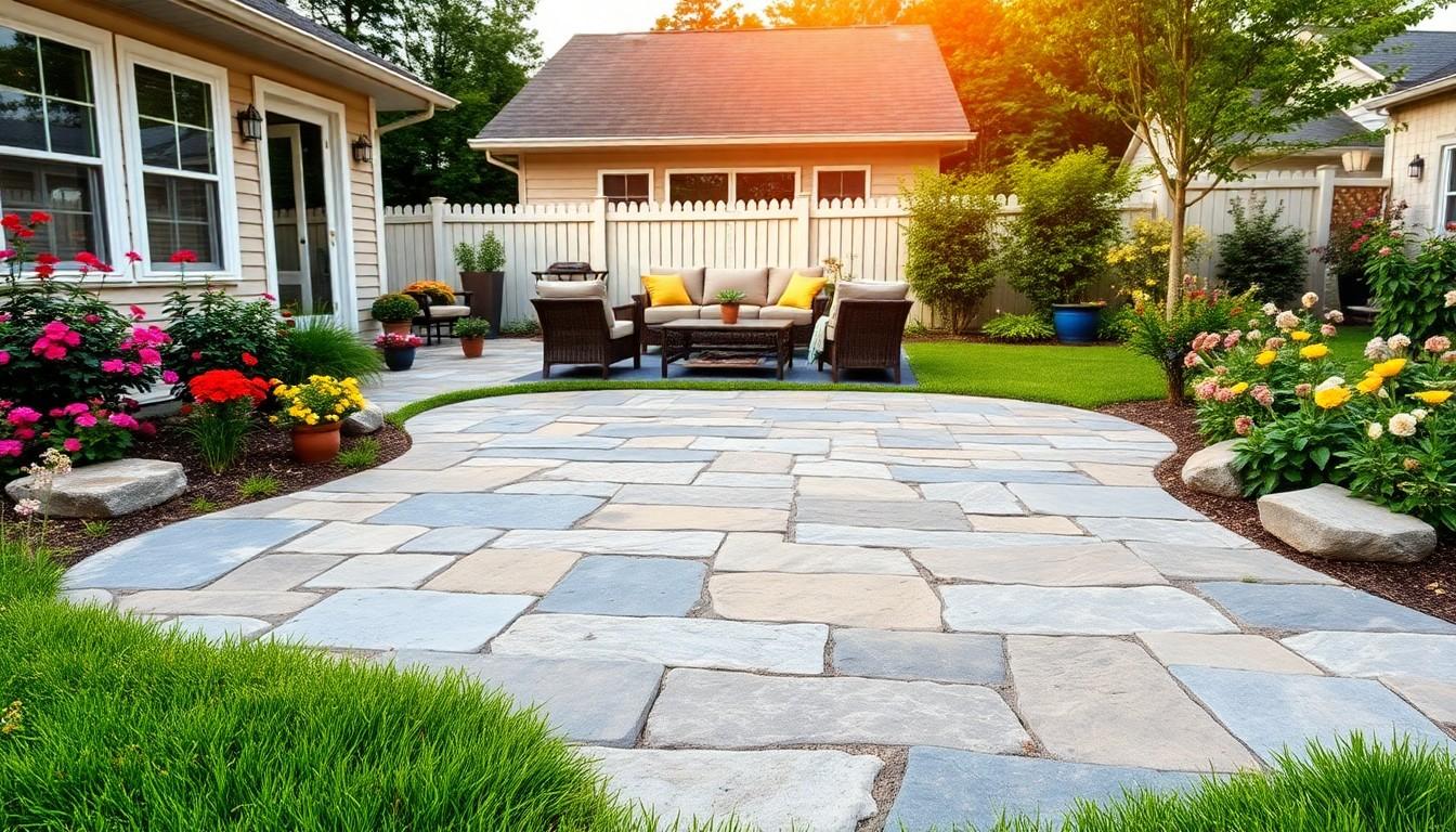 Install Flagstone Patio