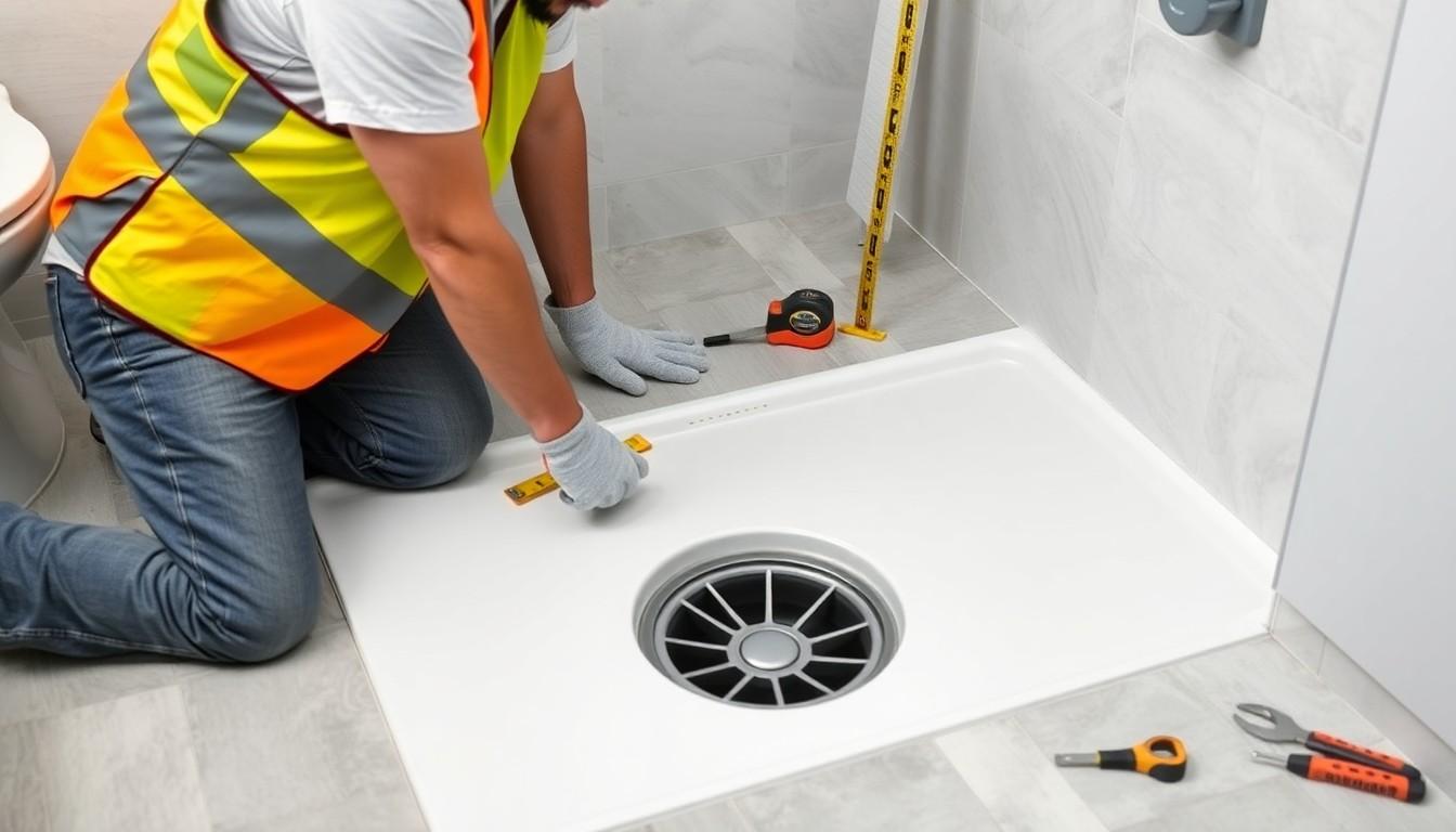 Install Shower Base