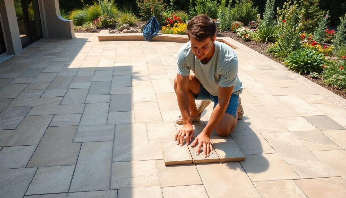 Install Travertine Pavers